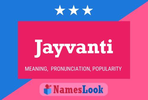 Póster del nombre Jayvanti