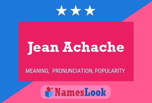 Póster del nombre Jean Achache