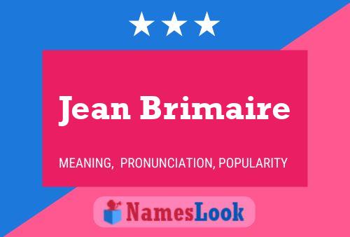 Póster del nombre Jean Brimaire