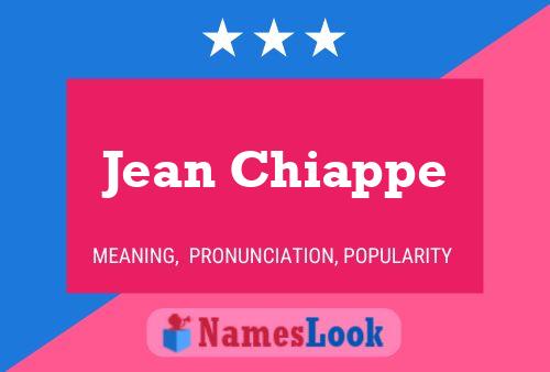 Póster del nombre Jean Chiappe