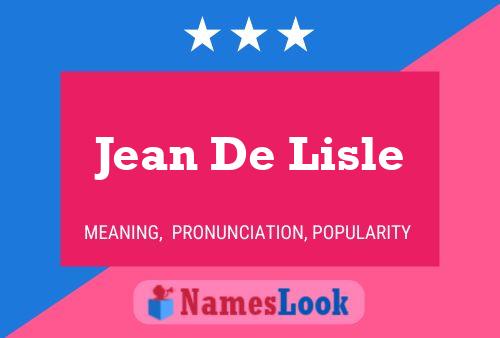 Póster del nombre Jean De Lisle