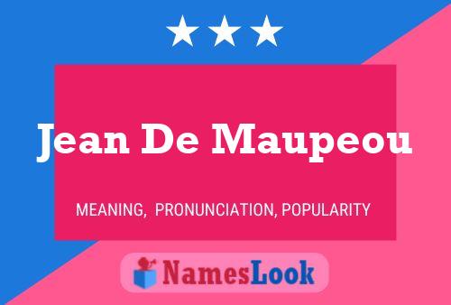 Póster del nombre Jean De Maupeou