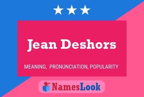 Póster del nombre Jean Deshors