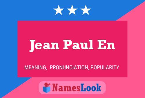 Póster del nombre Jean Paul En