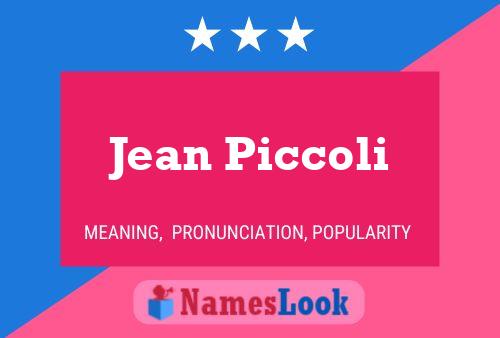 Póster del nombre Jean Piccoli