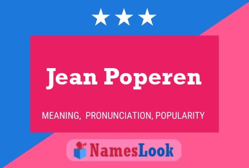 Póster del nombre Jean Poperen