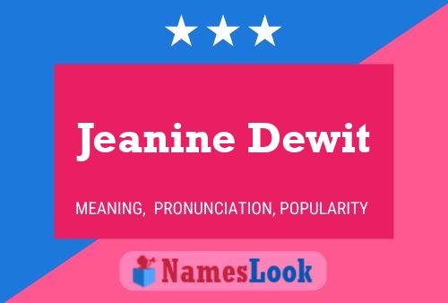 Póster del nombre Jeanine Dewit