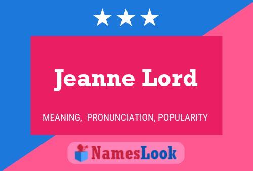 Póster del nombre Jeanne Lord