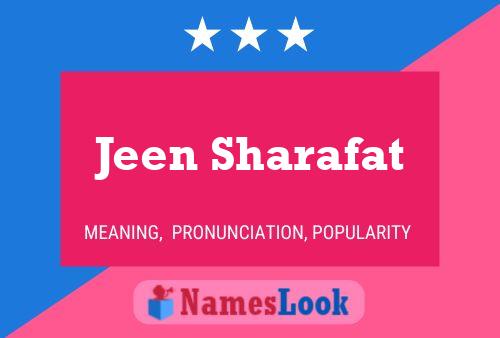 Póster del nombre Jeen Sharafat