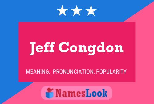 Póster del nombre Jeff Congdon