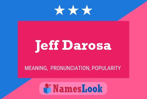 Póster del nombre Jeff Darosa