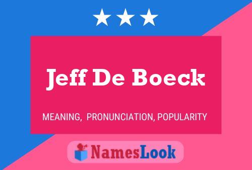 Póster del nombre Jeff De Boeck