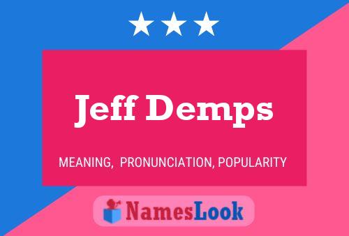 Póster del nombre Jeff Demps