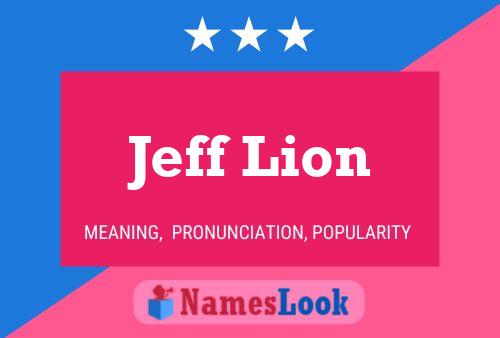 Póster del nombre Jeff Lion