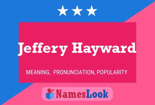 Póster del nombre Jeffery Hayward