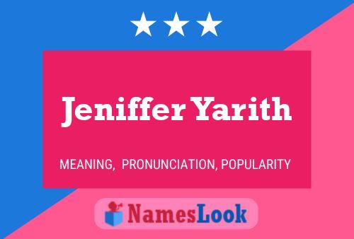 Póster del nombre Jeniffer Yarith