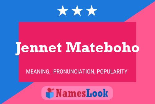 Póster del nombre Jennet Mateboho