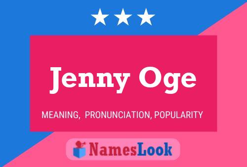 Póster del nombre Jenny Oge