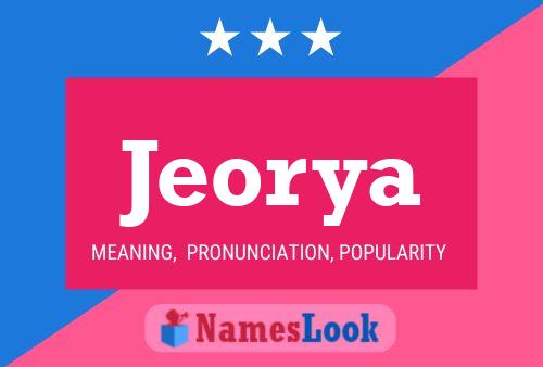 Póster del nombre Jeorya