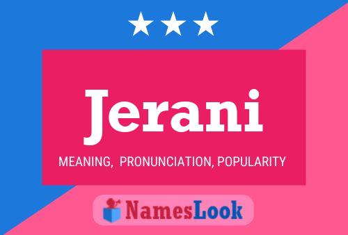 Póster del nombre Jerani