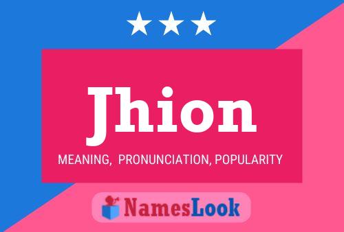 Póster del nombre Jhion