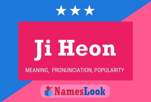 Póster del nombre Ji Heon