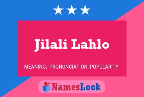 Póster del nombre Jilali Lahlo