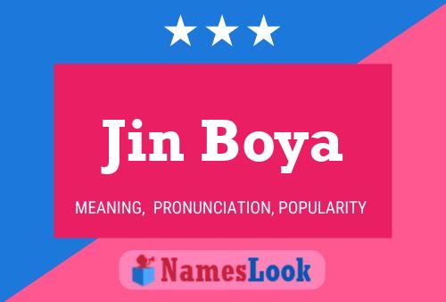 Póster del nombre Jin Boya