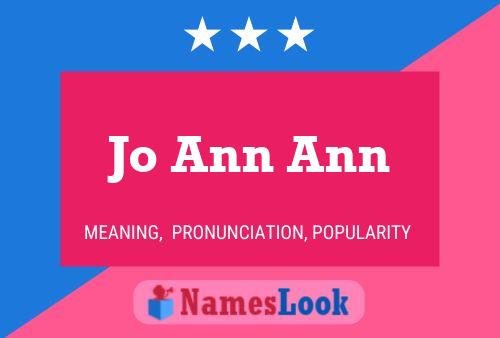 Póster del nombre Jo Ann Ann