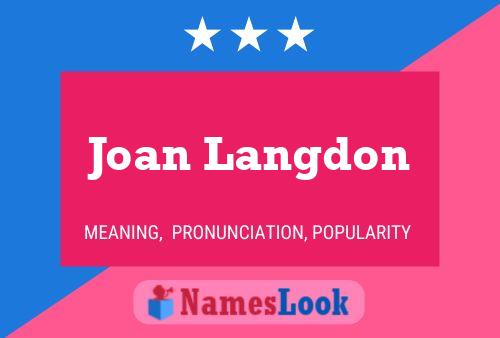 Póster del nombre Joan Langdon