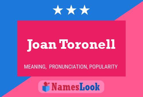 Póster del nombre Joan Toronell