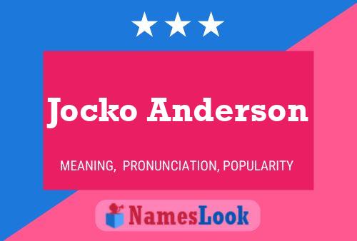 Póster del nombre Jocko Anderson