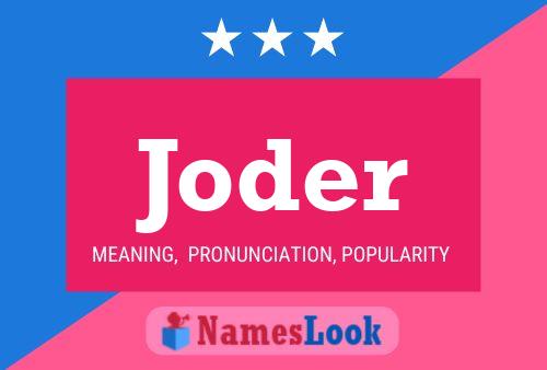 Póster del nombre Joder