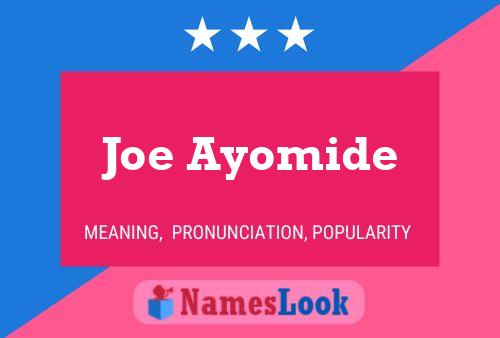 Póster del nombre Joe Ayomide