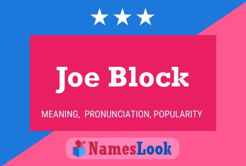 Póster del nombre Joe Block