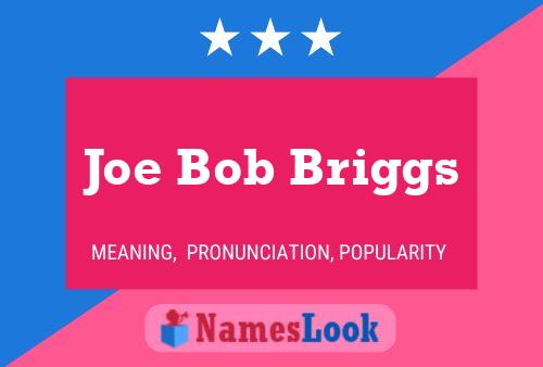 Póster del nombre Joe Bob Briggs