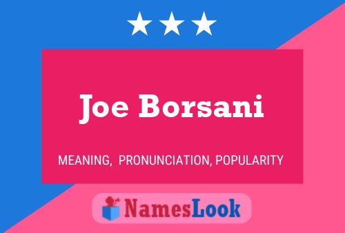 Póster del nombre Joe Borsani