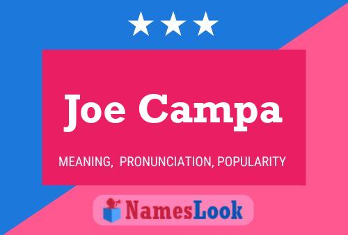 Póster del nombre Joe Campa