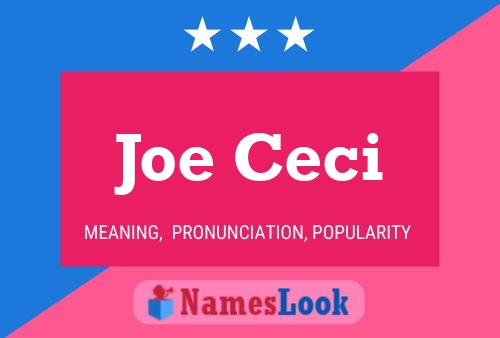 Póster del nombre Joe Ceci