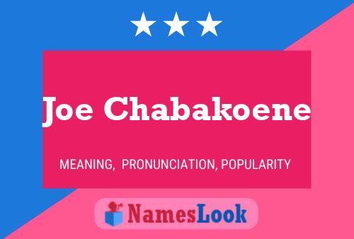 Póster del nombre Joe Chabakoene