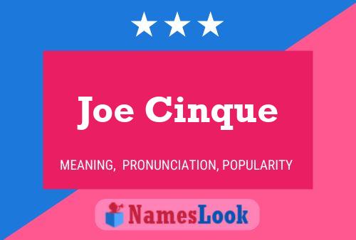 Póster del nombre Joe Cinque