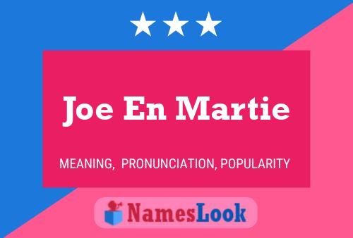 Póster del nombre Joe En Martie