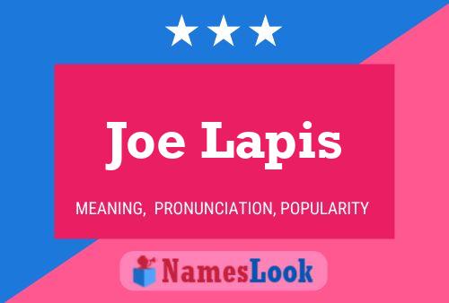 Póster del nombre Joe Lapis