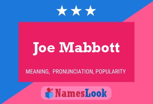 Póster del nombre Joe Mabbott