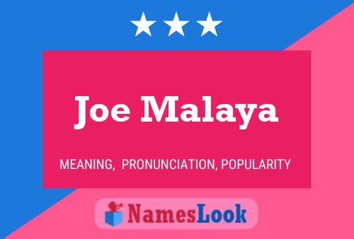 Póster del nombre Joe Malaya