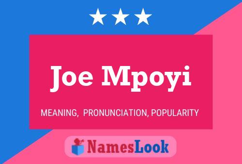 Póster del nombre Joe Mpoyi