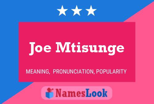 Póster del nombre Joe Mtisunge