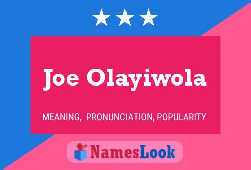 Póster del nombre Joe Olayiwola