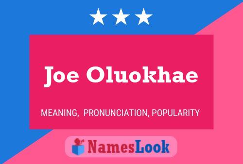 Póster del nombre Joe Oluokhae