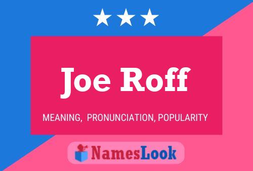 Póster del nombre Joe Roff